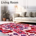 thumbnail image 2 of ODIKA 2'x3' Machine Washable Non-Slip Area Rug, Blossom Burst With Radiating Petal Layers High Traffic Rug, Pink, 543050, 2 of 7