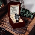thumbnail image 5 of Gift For Husband Important To Me - Men's Openwork Watch - Mahogany Gift Box, 5 of 6
