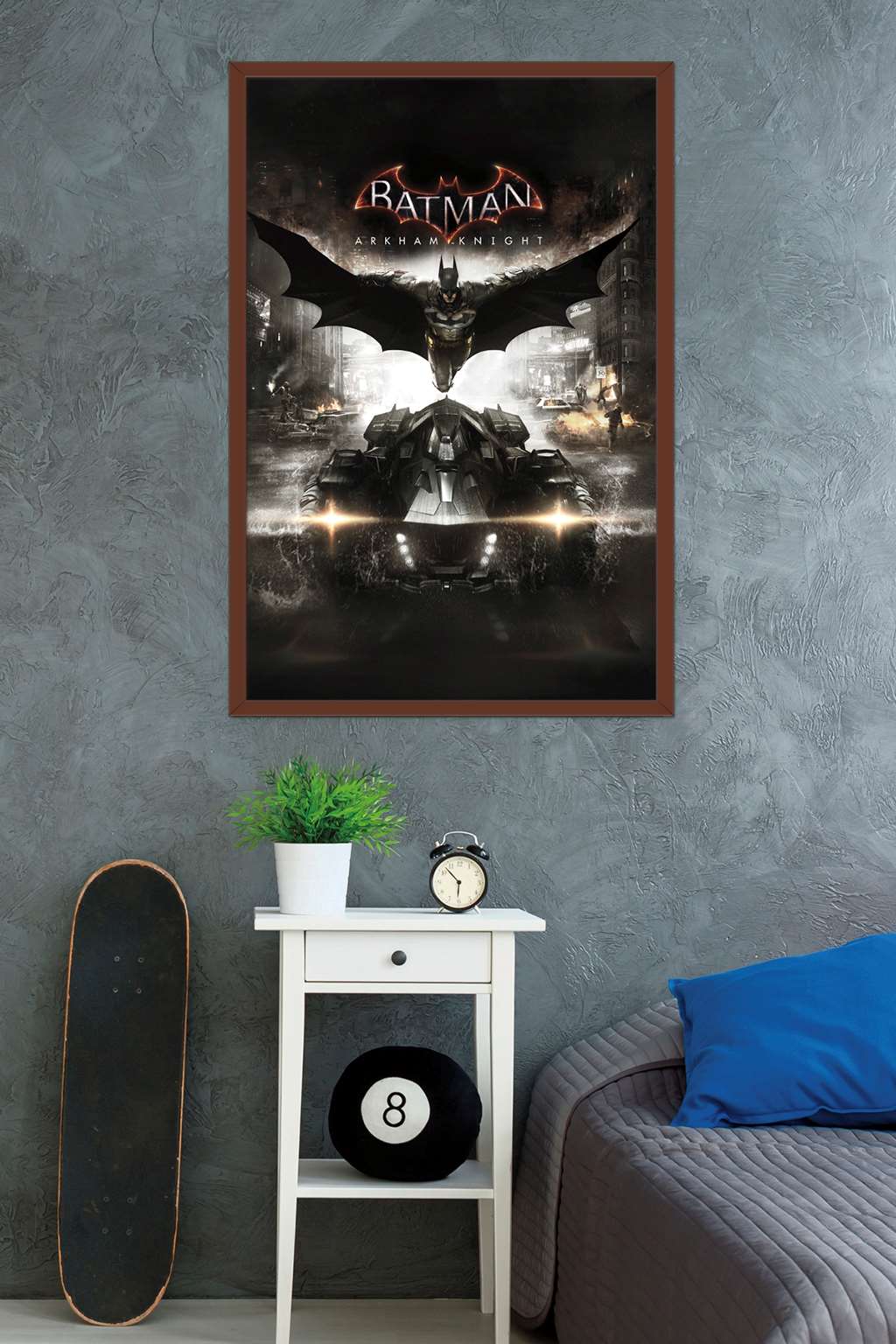 DC Comics Video Game - Arkham Knight - Key Art Wall Poster, 22.375" x 34", Framed