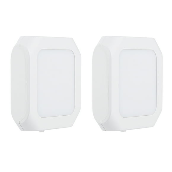 Mistaha 2Pcs Intelligent Light Sensing Square Night Lights Sliding Switch Stepless Dimming Feeding Light Eye