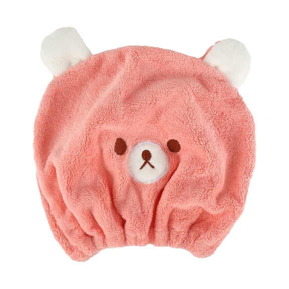 Unique Bargains Hair Drying Towel Hair Towel Wrap for Women Absorbent Hair Turban Towel for Dry Curly Short Hair Pink