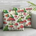 thumbnail image 3 of Leisuo Cartoon Frog Pillow Cover Farmhouse Style Red Square Throw Pillow Cover for Bedroom Rustic Plants Decorative Cushion Cover Print, 3 of 5