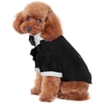 thumbnail image 6 of Kuoser Dog Tuxedo Dog Formal Suit with Bow Tie Pet Wedding Shirt,Black,2XL, 6 of 8