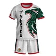 thumbnail image 2 of Kids Boys Girls Soccer Outfits Mexico Jersey And Shorts Athletic Sports For Youth Training And Play Team Casual Football Fans Outfit 3-14 Years, 2 of 4
