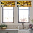 thumbnail image 3 of LALILO Kitchen Curtain Valance Beautiful Autumn Forest Rod Pocket Window Curtain 52"x 18" Set of 2, 3 of 5