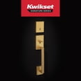 thumbnail image 2 of Kwikset San Clemente Front Door Lock Handle and Deadbolt Set, Entry Handleset Exterior with Interior Reversible Lever, Satin Brass, Pick Resistant SmartKey Deadbolt Security, with Microban Protection, 2 of 9