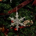 thumbnail image 1 of Fiudx Colgante de Copo de Nieve Navideño, Decoración Dorada Brillante, Material Irrompible, Versátil para Árbol o Corona, Ambiente Festivo, 4 Tamaños Disponibles, 1 Pieza Por Juego, 1 of 6