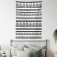 thumbnail image 4 of Henna Tapestry, Eastern Tattoo Design with Various Ornamental and Geometric Shapes Monochrome Style, Wall Hanging for Bedroom Living Room Dorm Decor, 60W X 80L Inches, Black White, by Ambesonne, 4 of 5