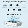 thumbnail image 5 of USB Charging Station - Charging Dock - 4-Port - Fast Charging Station for Multiple Devices - Docking Station - Smart Charging Station Dock - Multi Charging Station for Cell Phones and Tablets, 5 of 6