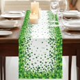 thumbnail image 3 of Table Runners 90 Inches Long Dress Scarves, St. Patrick's Day Farmhouse Coffee/Dining/Kitchen Table Runner for Living Room, Spring Lucky Shamrocks Rustic Leaves 13x90 Inch, 3 of 9