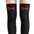 thumbnail image 4 of StSilkitty Over the Knee Socks for Girls Cute Bowknot Lightweight Soft Knit Socks School Uniform Socks Size 3-13, 4 of 5