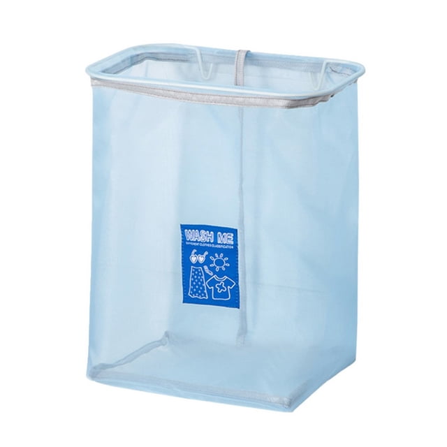 Injueey 2021 cesta de ropa sucia transpirable montada en la pared cesta de ropa sucia plegable cestas de almacenamiento de ropa de baño organizador de Almacenamiento y organización del hogar azul Injueey HA007154-01