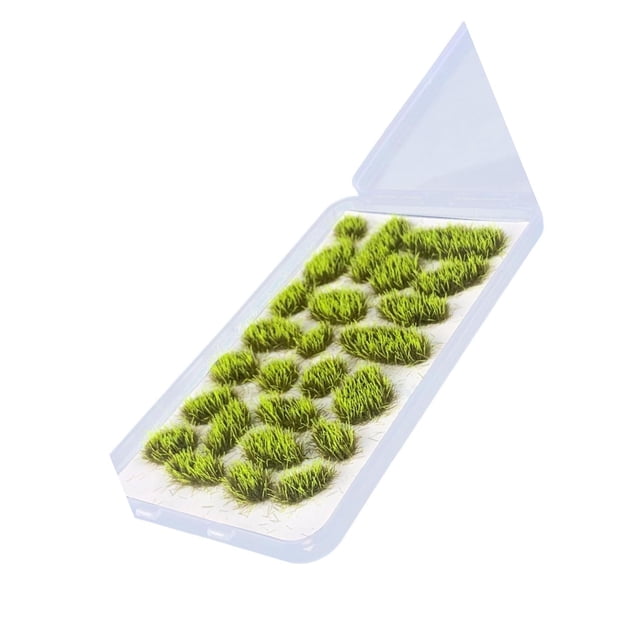 ZheElen 25x Simulation Cluster Green Grass for Train Scenery Decor Accessory Model Landscape Yellow Green 6mm 1Set