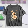 thumbnail image 2 of Giftesty Graphic T Shirts for Women Short Sleeve Summer Tops Funny Flower Printed Casual Graphic Tees, 2 of 4