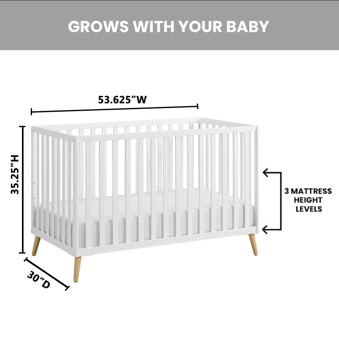 Oxford Baby Cozy Nest Convertible Island Crib Snow White / Natural