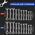 thumbnail image 4 of SPEEDWOX Mini Wrench Set Metric SAE Ignition Wrench Sets Open and Box End Wrench Set Small Wrench Set Combination Wrench Sets with Storage Pouches an, 4 of 7