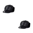 thumbnail image 1 of Guardurnaity Elder Cold Autumn PU Hats with Cap Windproof Warm-keeping Protector Soft Ear Outdoor Activity Accessory Thickened Portable Warm uno 2piezas, 1 of 6