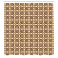 thumbnail image 2 of Ambesonne Mandala Shower Curtain, Ethnic Flora Shapes Pattern, 69"Wx70"L, Pastel Brown and Dark Yellow, 2 of 4