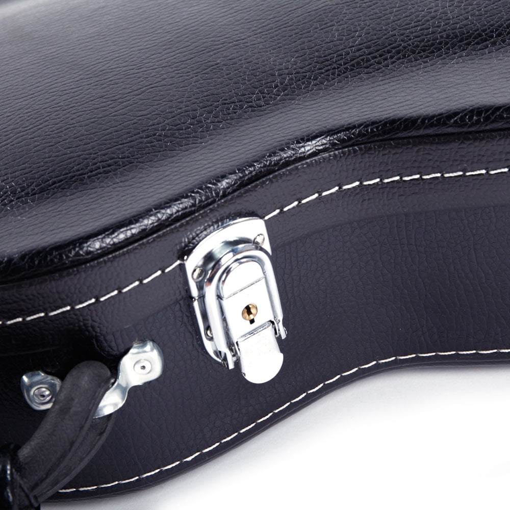 Electric Guitar Hard Case for GLP Style Electric Guitar Microgroove Bulge Surface, Black