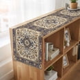 thumbnail image 6 of Boho Southwestern 108 Inch Table Runner, Vintage Geometric Ethnic Blue Brown Farmhouse Dresser Scarf Cotton & Linen Tablerunner for Dining/Kitchen Island/Holiday Party Décor 13" x 108", 6 of 9