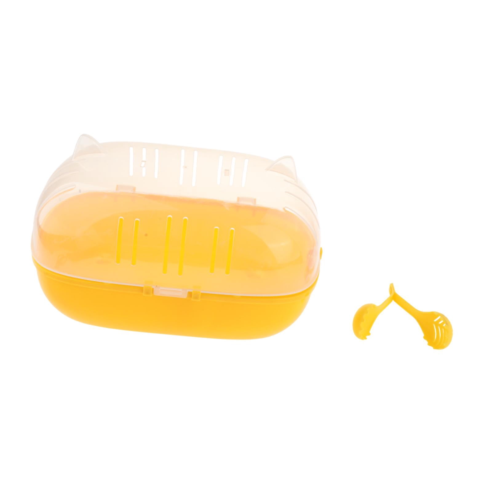 balikha Portable Hamster Cage Chinchillas Carry Case Comfortable Convenient Breathable Clear for Squirrel Small Animals Mice Hedgehog , single cage