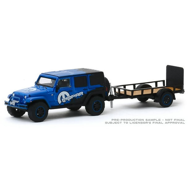 1/64 2012 Jeep Wrangler Unlimited MOPAR Off-Road Edition and Utility Trailer  Hitch & Tow 19 32190-B 