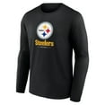 thumbnail image 2 of Men's Black Pittsburgh Steelers Logo Team Lockup Long Sleeve T-Shirt, 2 of 3