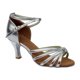 thumbnail image 5 of 1 par de zapatos de tacón alto con tiras anudadas para baile latino para mujer - Talla 41 (Plateado), 5 of 6