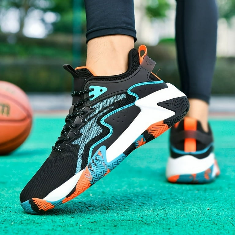 Men s Professional Colour Block Basketball Shoes Non Slip Durable Lace Up Sneakers For Men s Outdoor Activities