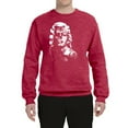 thumbnail image 2 of Manilyn Monroe Skull Face and Body Tattoo | Mens Pop Culture Crewneck Graphic Sweatshirt, Vintage Heather Red, Small, 2 of 4
