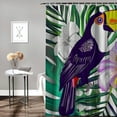 thumbnail image 2 of Orinice Shower Curtain College Toucan Exotic Pink Bird Leaf Paradise Awaresome Lily Tropical Flowers Palm Nature Graphic Waterproof Polyester Fabric for Bathroom Decor with Hooks  69x72, 2 of 7