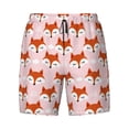 thumbnail image 4 of Lsque Mens Swim Trunks cute fox pink Pattern - Bathing Suit Compression Liner - Beach Swim Shorts Swimwear - (S-3XL) - Stretch Quick Dry -XX-Large, 4 of 9
