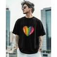 thumbnail image 3 of Men's T-Shirt Colorful Love Tie Dyeing Short Sleeve Casual Tee Classic Crew Neck T-Shirt for Men, M, 3 of 7