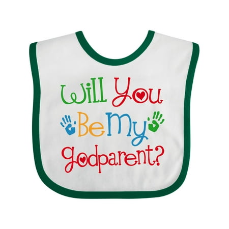 

Inktastic Godparent Proposal Godchild Gift Baby Boy or Baby Girl Bib