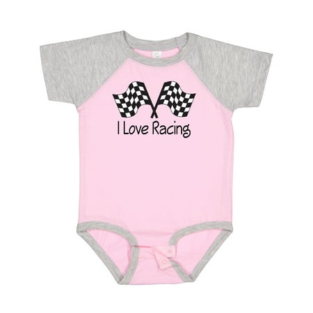 

Inktastic I Love Racing Gift Baby Boy or Baby Girl Bodysuit