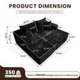 thumbnail image 5 of Toject 75" Oversized Double Chaise Lounge Sofa, No Assembly Required Sectional Sofa Bed, Modern Sleeper Sofa for Living Room (Black,Plush Corduroy Fabric), 5 of 8