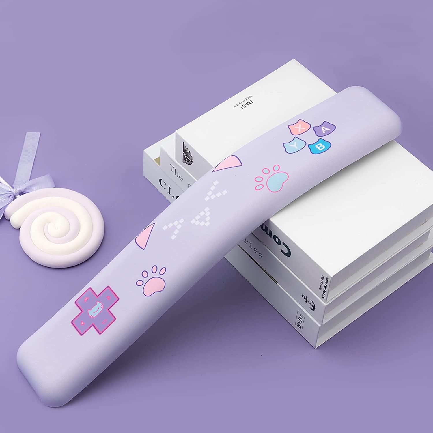 Cute Wrist Rest Supports Mouse Pad Set-non-slip Rubber Base and Lightweight Memory Foam Keyboard and Mouse Wrist Rest