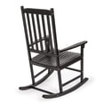 thumbnail image 3 of Seagrove Farmhouse Classic Slat-Back 350-LBS Support Acacia Wood Outdoor Rocking Chair, Black, 3 of 7