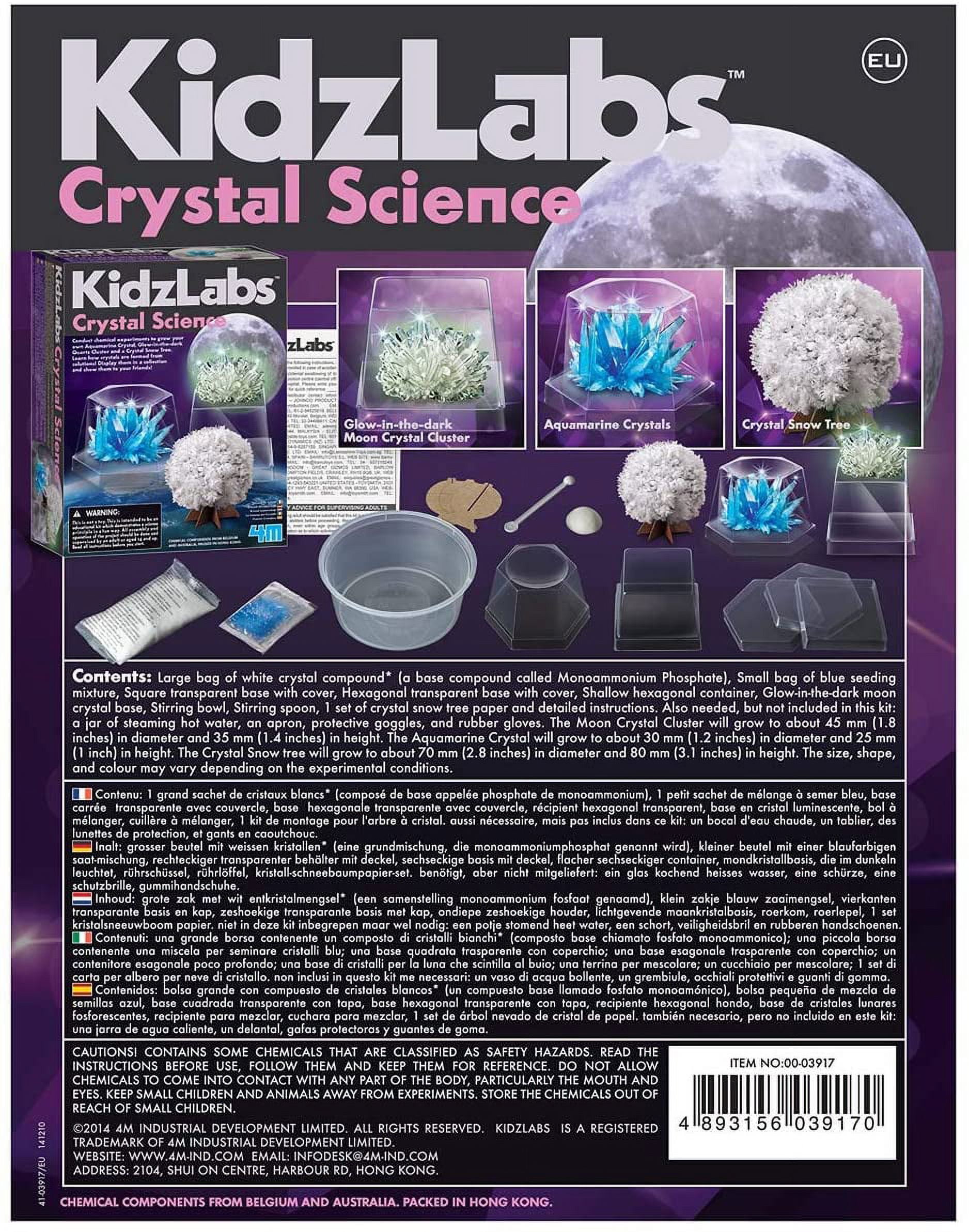4M KidzLabs Crystal Science Kit, Model 5559, Children 10+ Years