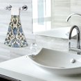 thumbnail image 5 of Yayeee Kitchen Hanging Hand Towels Set of 2 with Loop Bathroom Absorbent Tie Towel, Blue Floral, 5 of 7