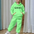 thumbnail image 5 of Kids Casual Tracksuit Set - Long Sleeve Printed Hoodie with Matching Pants, Warm and Soft Fall Winter Outfit for Girls 2-13, 5 of 7
