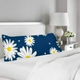 thumbnail image 2 of ABPHOTO White Daisies Doodle Style Tiny Flowers Body Pillow Covers Case Protector 20x60 inch, 2 of 2