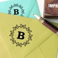 thumbnail image 2 of Printtoo Octagon Celtic Swirl Frame Letter B Monogram Wood Mounted Rubber Stamp Office Stationary, 2 of 5