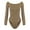Coffee, variant on DODOING Bodysuit for Women Tummy Control Short/Long Sleeve Bodysuits Scoop Neck Shirt One Piece Slim Top