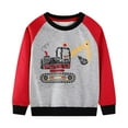 thumbnail image 2 of ZOYOEN Toddler Boys Graphic Sweatshirt- Soft Cotton Casual Long Sleeve Pullover Kids Fall Winter Clothes Gray Size 3 T, 2 of 4