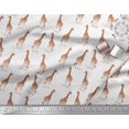 thumbnail image 3 of Soimoi White Cotton Voile Fabric Dot & Giraffe Animal Decor Fabric Printed BTY 42 Inch Wide, 3 of 3