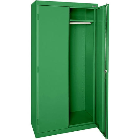 Elite Series Wardrobe Cabinet with Adjustable Shelf, 46"W x 24"D x 72"H, Primary Green