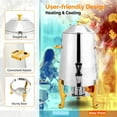 thumbnail image 6 of ROVSUN 3.5 Gallon/13L Beverage Dispenser Gold Accent, Stainless Steel Coffee Chafer Urn with Fuel Holder, Drink Dispenser with Ice Container Spigot, Hot & Cold Drinks for Party Catering Event, 6 of 8