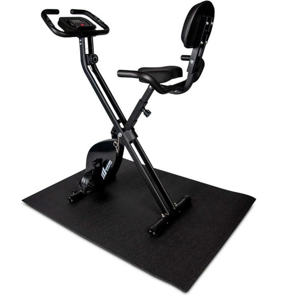 Iron Body Fitness Motion Series C4 Folding Exercise Bike with LCD Monitor, 8 Resistance Levels, Compact X-Frame Design