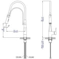 thumbnail image 2 of ALFI Brand Brushed Nickel Square Kitchen Faucet with Black Rubber Stem, 2 of 11